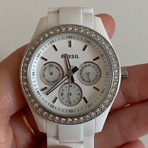 Fossil White Watch